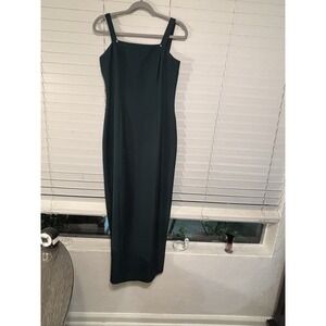 Vtg Alex Evenings Classic Dress Sleeveless Maxi Size 10 Green Rachel Green Dress